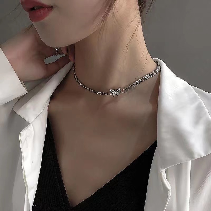 iF YOU Vòng cổ Mặt Hình Bướm Phong Cách Vintage Ngọt Ngào Thời Trang Cho Nữ