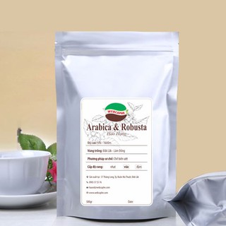 Cà phê nguyên chất Robusta & Arabica Hảo Hạng – 500gr