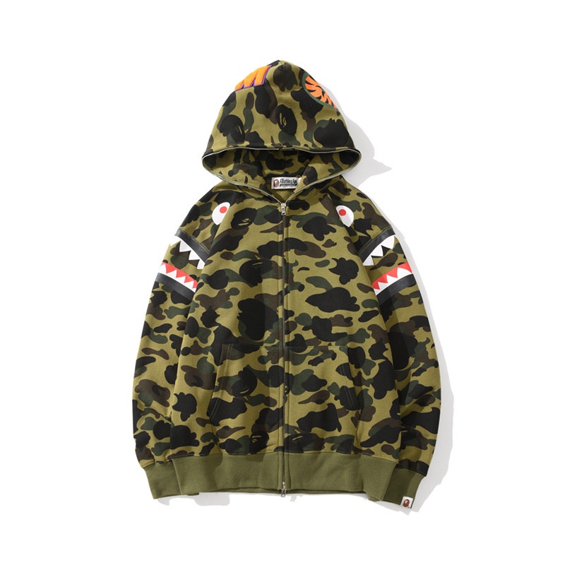 Mới Áo Hoodie Bape Hình Cá Mập Dạ Quang Thời Trang Cá Tính Cho Nam Nữ