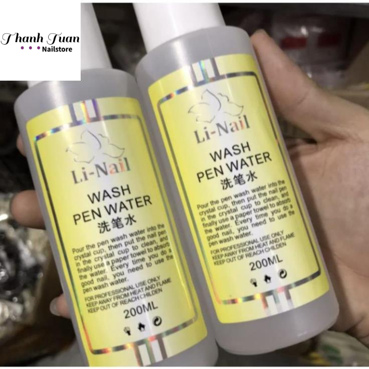 Nước lau gel,phá móng,rửa cọ nail chính hãng 200ml  - Phụ kiện đồ nail