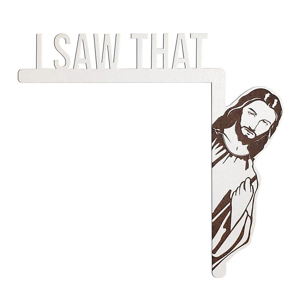 Khung Gắn Cửa Ra Vào In Chữ I Saw Jesus Độc Đáo Trang Trí Nhà Cửa