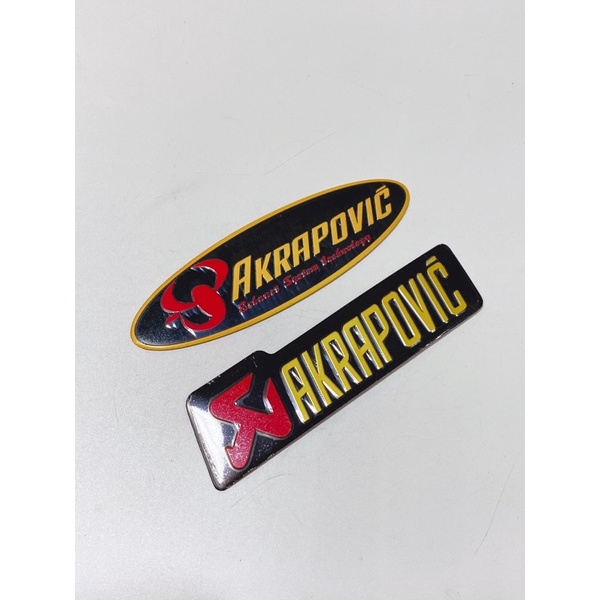 Tem nhôm chịu nhiệt mẫu Ak Akrapovic, tem dán pô chịu nhiệt tốt