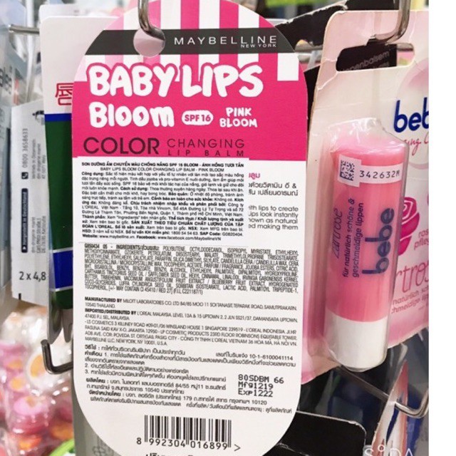 Son Dưỡng Chuyển Màu Maybelline BabyLips Smooth Color Bloom 1.7g Chống Thâm Môi 🍀là