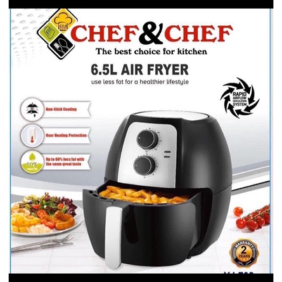 NỒI CHIÊN KHÔNG DẦU CHEF &amp; CHEF 6,5L [LOẠI TO] [GIá siêu rẻ].