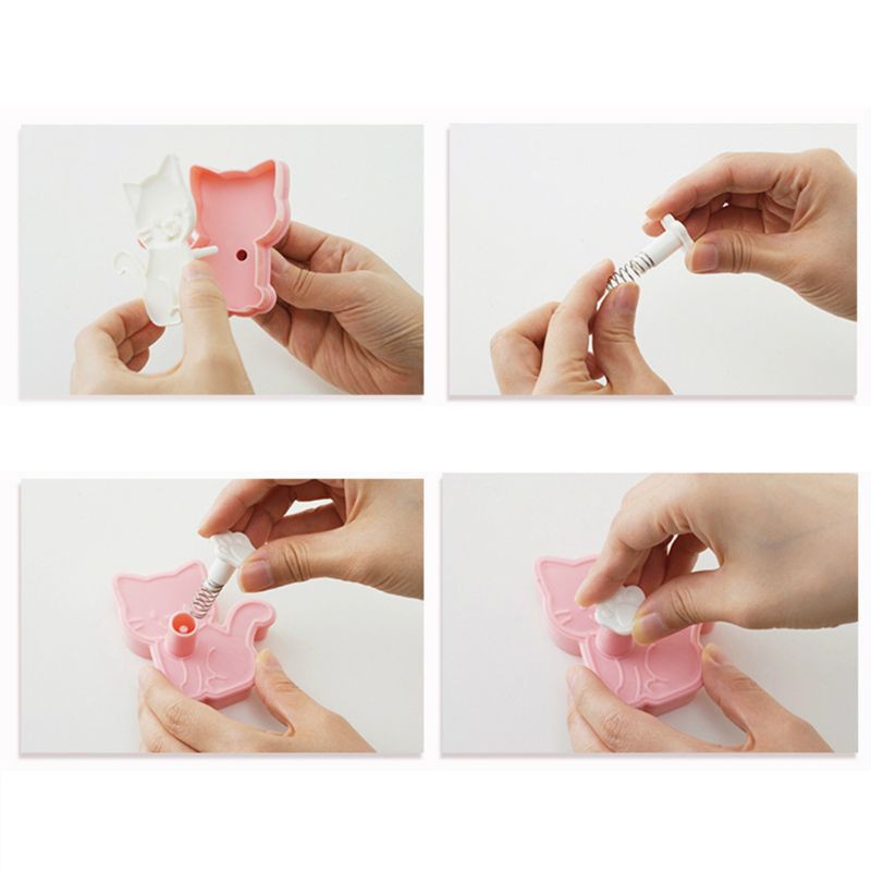 Set 3 Khuôn Cắt Bánh Quy Tạo Hình Mèo Dễ Thương