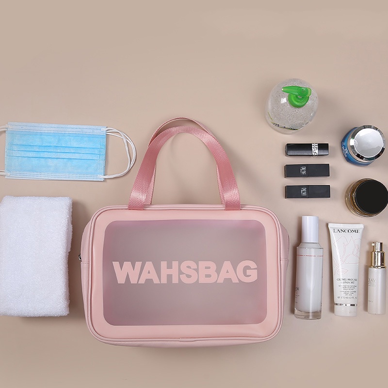 Túi Đựng Mỹ Phẩm Trong Suốt WASH BAG Chống Nước, Có Tay Cầm Dễ Dàng Mang Theo TD31