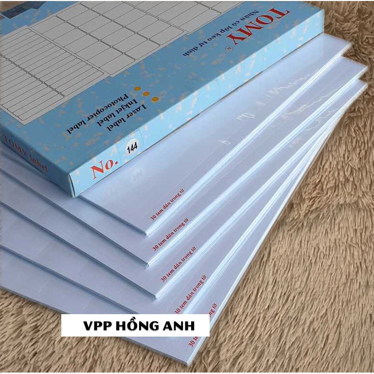 Giấy Decal Tomy A4 in mã vạch  No 140 đến No 149