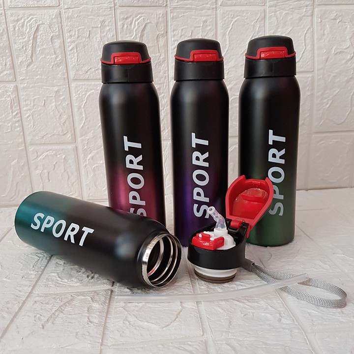 HCM -Bình giữ nhiệt thể thao Sport 500ml có vòi hút phù hợp mang chạy xe đạp, tập gym, chơi thể dục thể thao