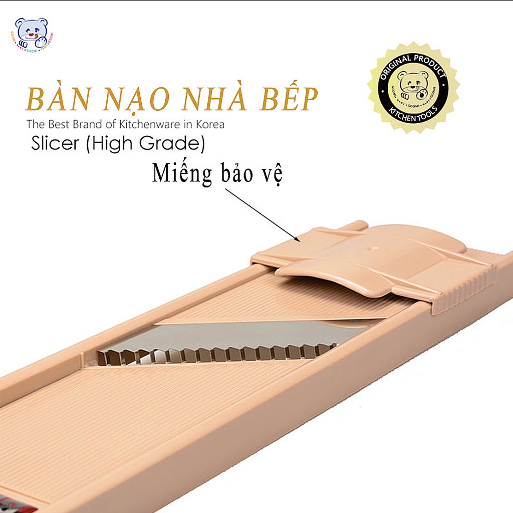 [HÀNG CHÍNH HÃNG]Bàn nạo nhà bếp bằng nhựa ABS dài 41cm, lưỡi bằng thép không gỉ an toàn của GGO0Mi Hàn Quốc GG643