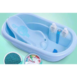 Chậu Tắm Kèm Nhiệt Kế Màu Xanh Royalcare RC302B Chính Hãng