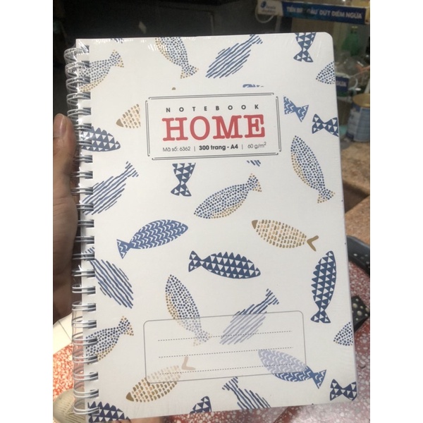 Sổ A4 Home lò xo kép 300 trang- giấy kẻ ngang