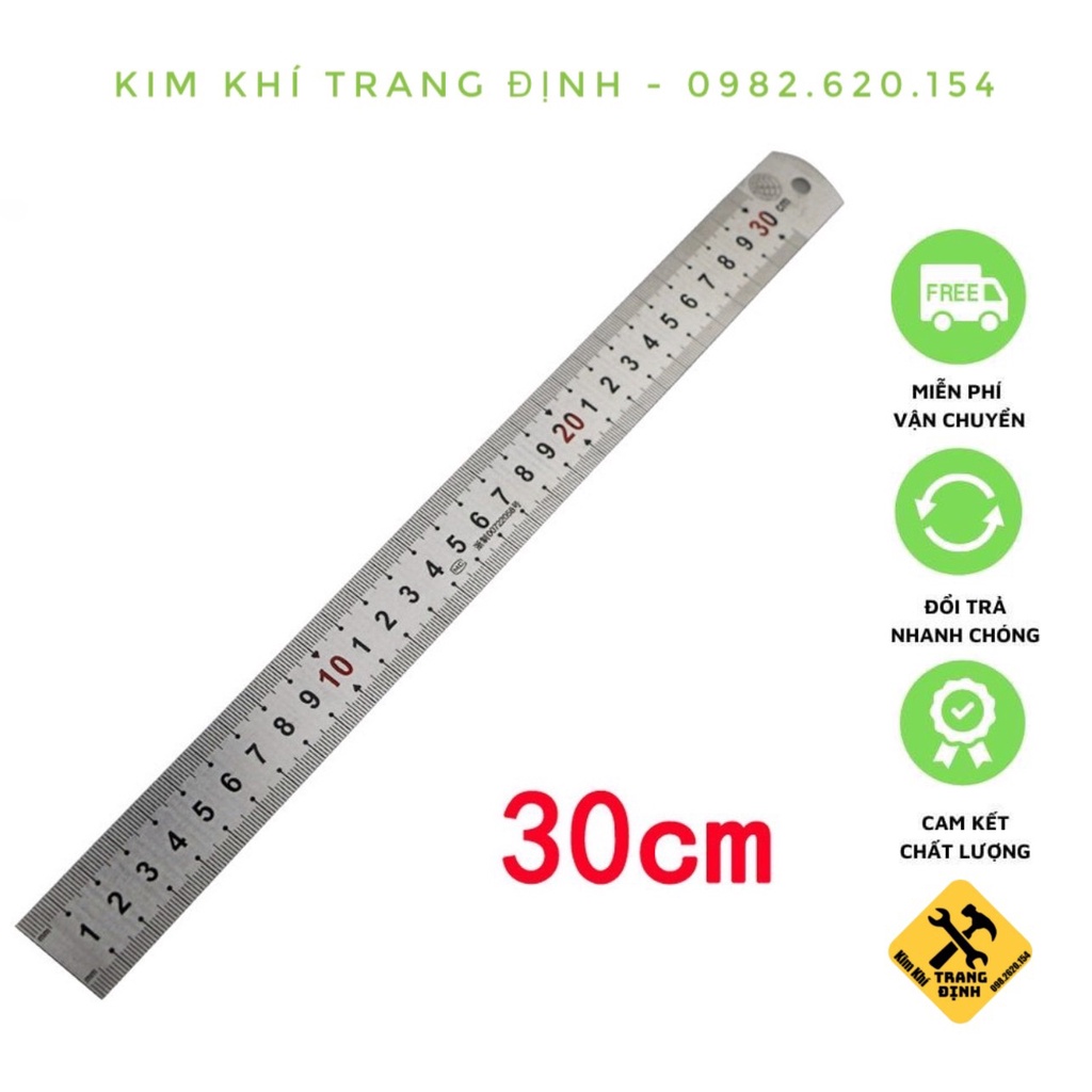 Thước Kẻ Sắt 30cm (Thước Lá)