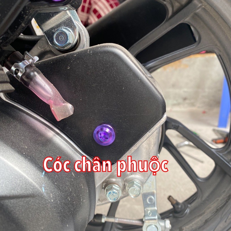 Ốc Titan Gr5 6ly15 Dù To Dày bắt Ốp Pô,Chụp Đuôi Pô.Nắp Nồi,