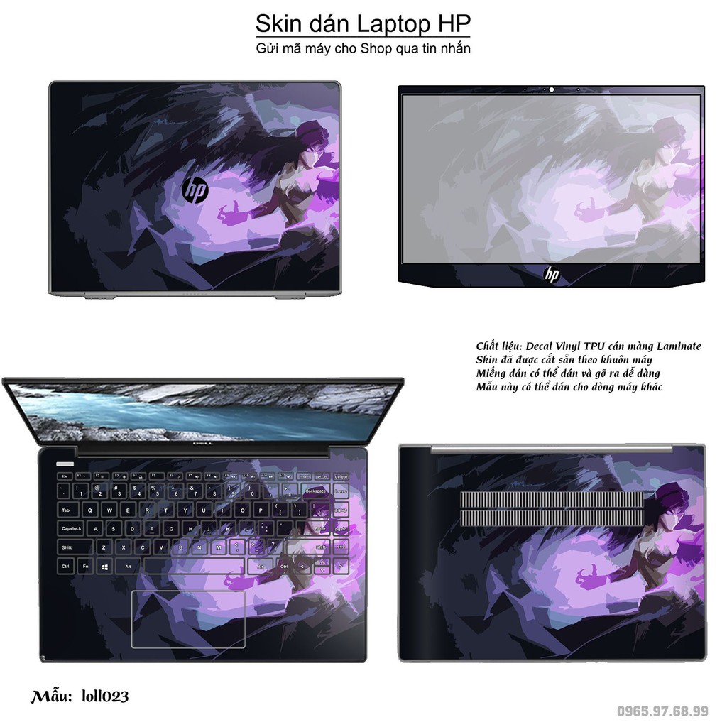 Skin dán Laptop HP in hình Liên Minh Huyền Thoại nhiều mẫu 3 (inbox mã máy cho Shop)