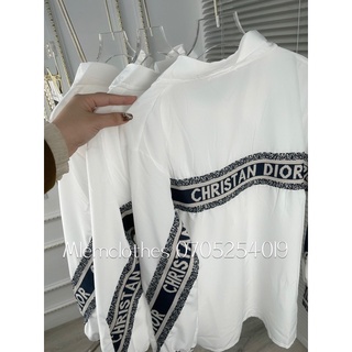 Áo sơ mi thô viền Dior
