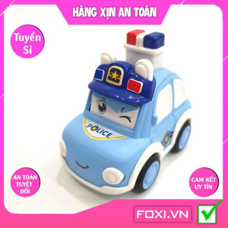 Xe đồ chơi cảnh sát police màu hồng và màu xanh siêu dễ thương cho các bé-Nhân vật hoạt hình siêu dễ thương đáng yêu