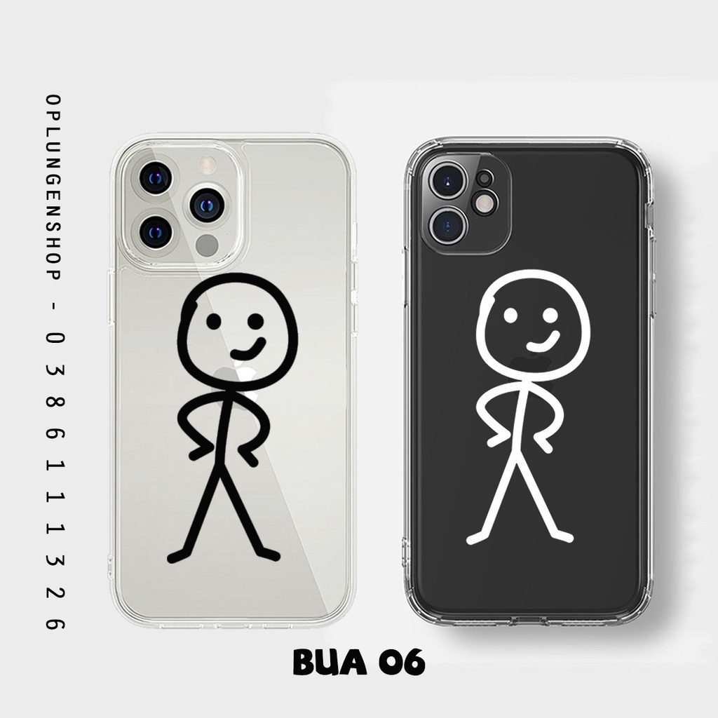 Ốp lưng dẻo trong mẫu họa tiết bựaa siêu dễ thương