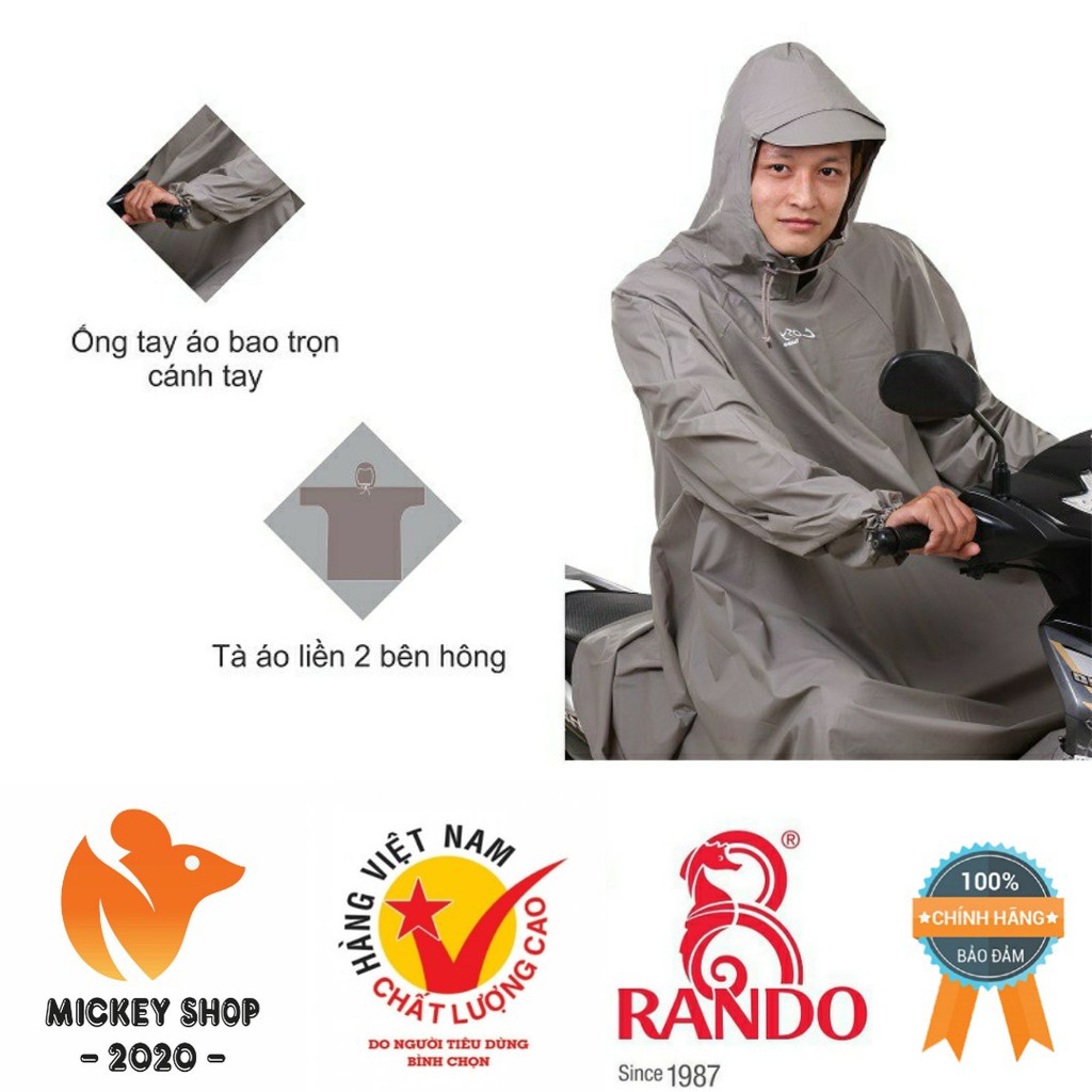 [MUA NHIỀU] ÁO MƯA RANDO PONCHO COSY “KHÔNG ƯỚT ỐNG QUẦN” APPS-16