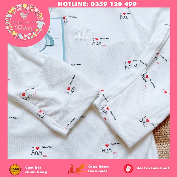 Xả hàng lẻ size set sơ sinh dài tay Natural wear cao cấp - vải sợi tre siêu mượt