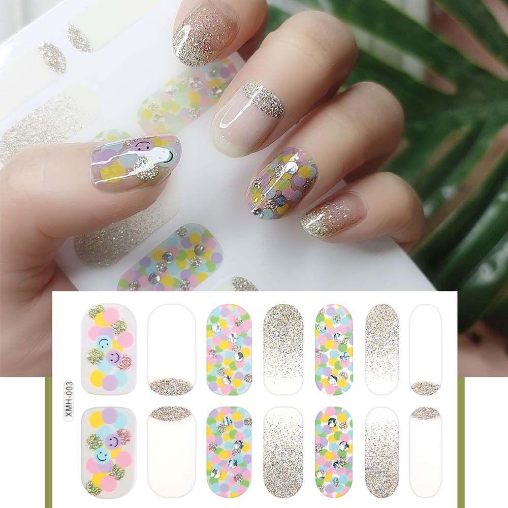 Miếng Dán Móng Tay 3D Che Phủ Toàn Diện Phong Cách Thu Đông Nhật Bản
