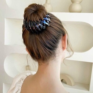 Búi chụp tóc nhựa trong co giãn đa năng