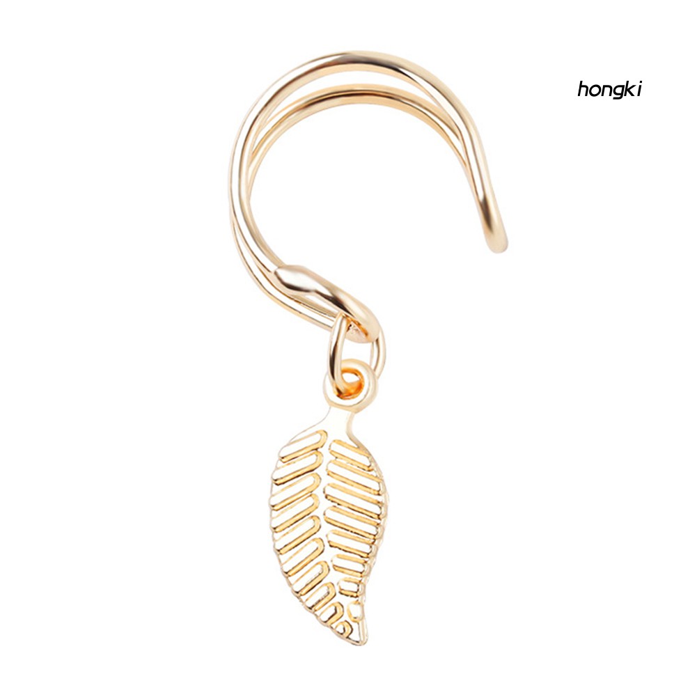 Khuyên Vành Tai Hình Chiếc Lá Thời Trang Dành Cho Nữ