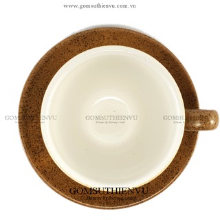 Cốc espresso 80ml Bát Tràng Kèm Đĩa