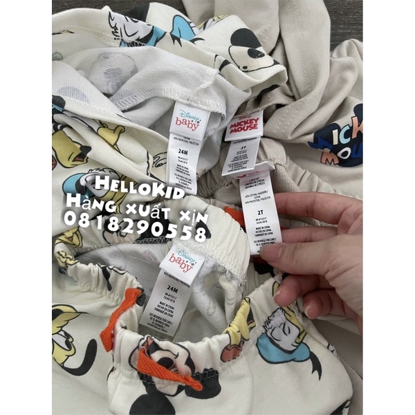 B189 - Bộ hoodie da cá Mickey bé trai &amp; bé gái