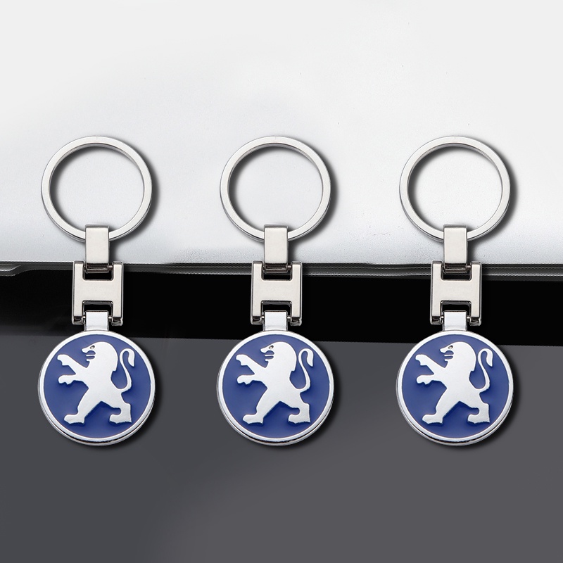 Mới Móc Khóa Hợp Kim Hình Logo Xe Hơi Peugeot 2008 208 306 4008 408 300