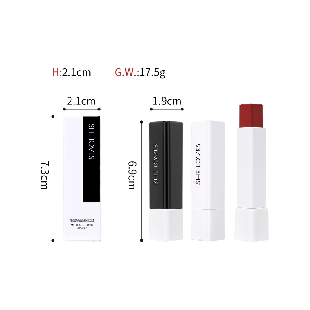 Son Lì Sheloves Thiết Kế Hình Tam Giác 8 Màu Tùy Chọn