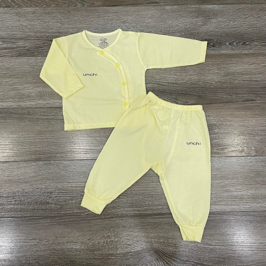 Bộ Dài Unchi Cúc Chéo Cotton, Bộ Dài Cúc Lệch Cho Bé, bộ unchi dài tay cho bé trai, bé gái