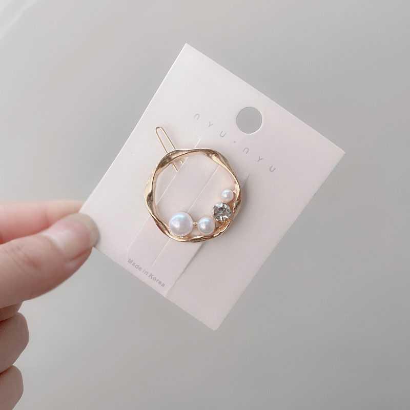 Kẹp tóc đính ngọc trai phong cách retro Hàn Quốc dành cho nữ