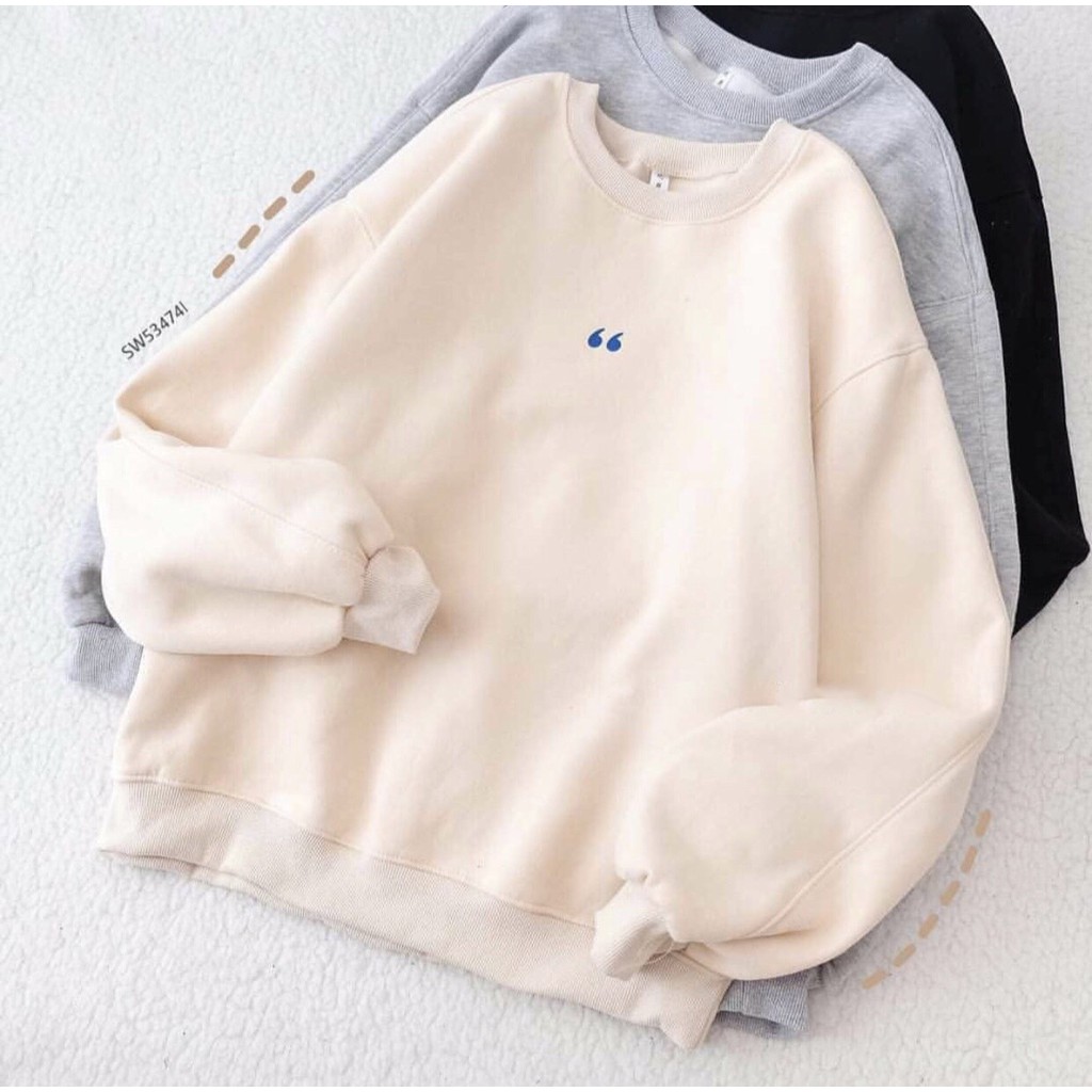 [Mã WARUN27 giảm 12k đơn 99k] Áo Sweater DẤU PHẨY Unisex (Bo VẢI) 1hitshop | BigBuy360 - bigbuy360.vn