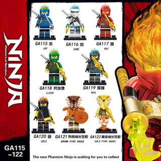 Đồ chơi xếp hình rắn Ninjago Lloyd Jay Zane Kai Cole Nya
