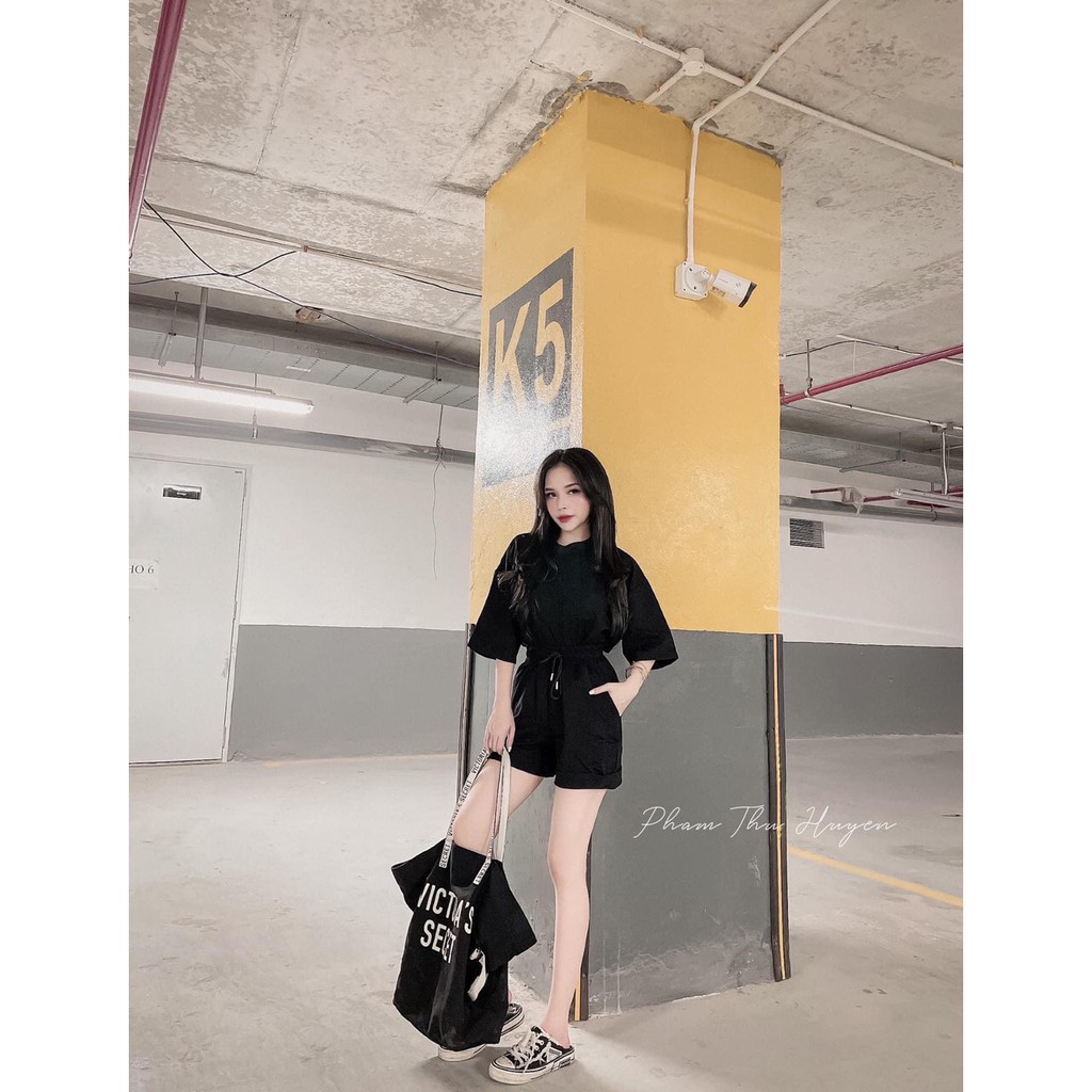 Set Quần Áo Thụng Trơn Cộc Tay Oversize - Rere.Store [FREESHIP] - Bộ áo thun tay lỡ dáng rộng kèm quần đùi nhiều màu | BigBuy360 - bigbuy360.vn