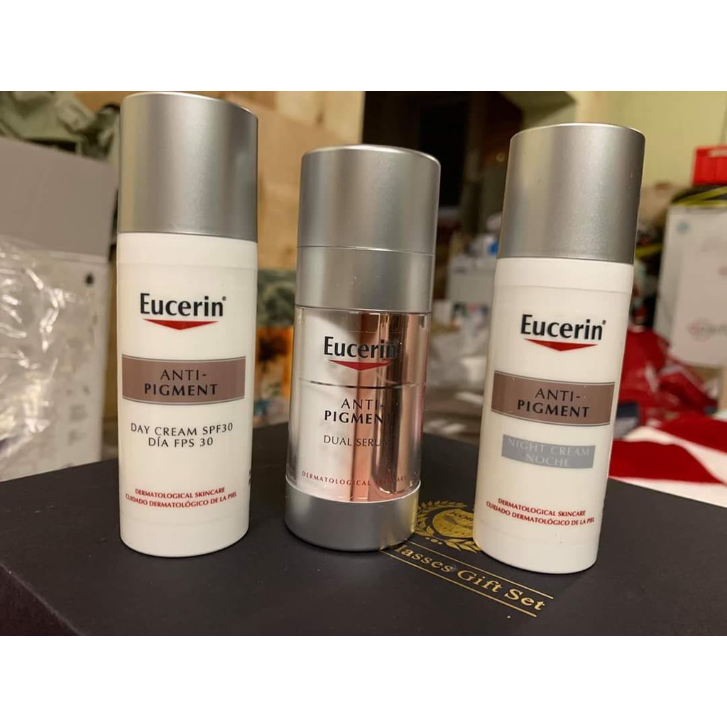 (review) Set dành cho da nám, tàn nhang, đồi mồi EUCERIN made in Germany