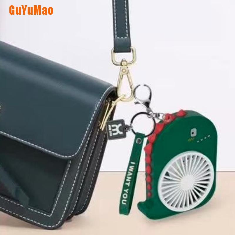 Quạt Gắn Móc Khóa Mini 2 Tốc Độ Hình Khủng Long Cổng Sạc USB Cho Du Lịch