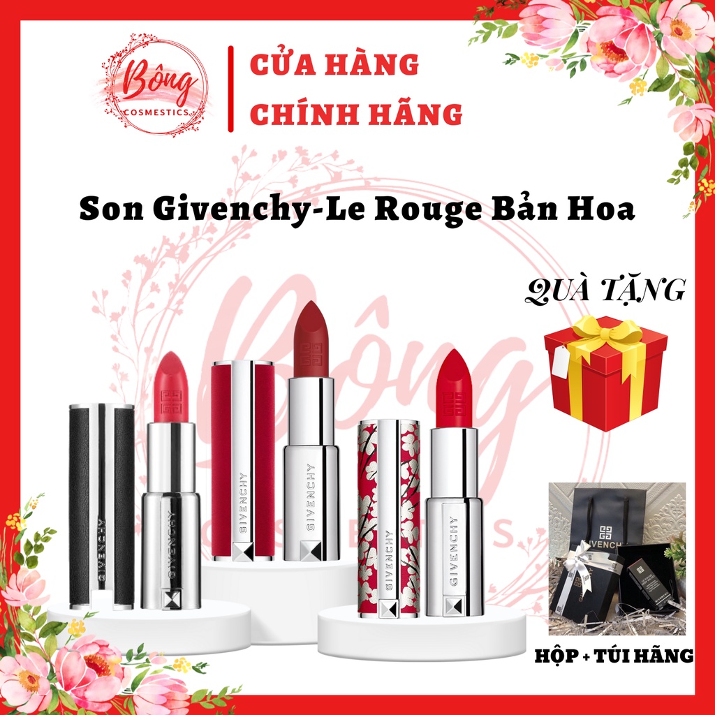 (hot) Son Givenchy Le Rouge Siêu Đẹp, 3 dòng mới nhất Givenchy,Bông-cosmestics