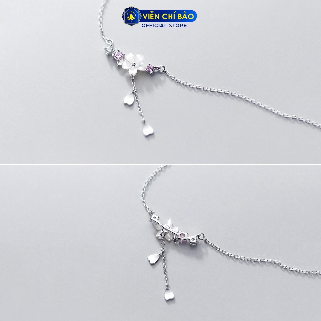 Dây chuyền bạc nữ mặt Hoa Anh Đào chất liệu bạc 925 thời trang phụ kiện trang sức nữ Viễn Chí Bảo D400513