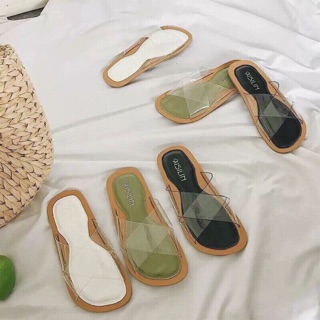 Dép lê quai chéo trong siêu đẹp đi biển