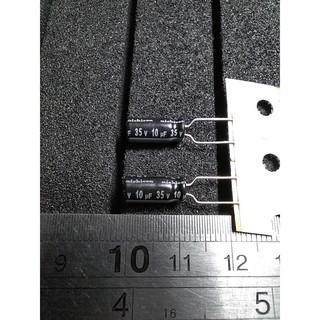 10 tụ 10uf/35v hoặc 22uf/16v Nichicon chính hãng . Mới .