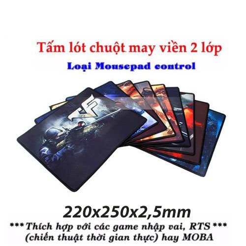 Lót Chuột Chuyên Game, Bàn Di Chuột gaming may viền Size Nhỏ