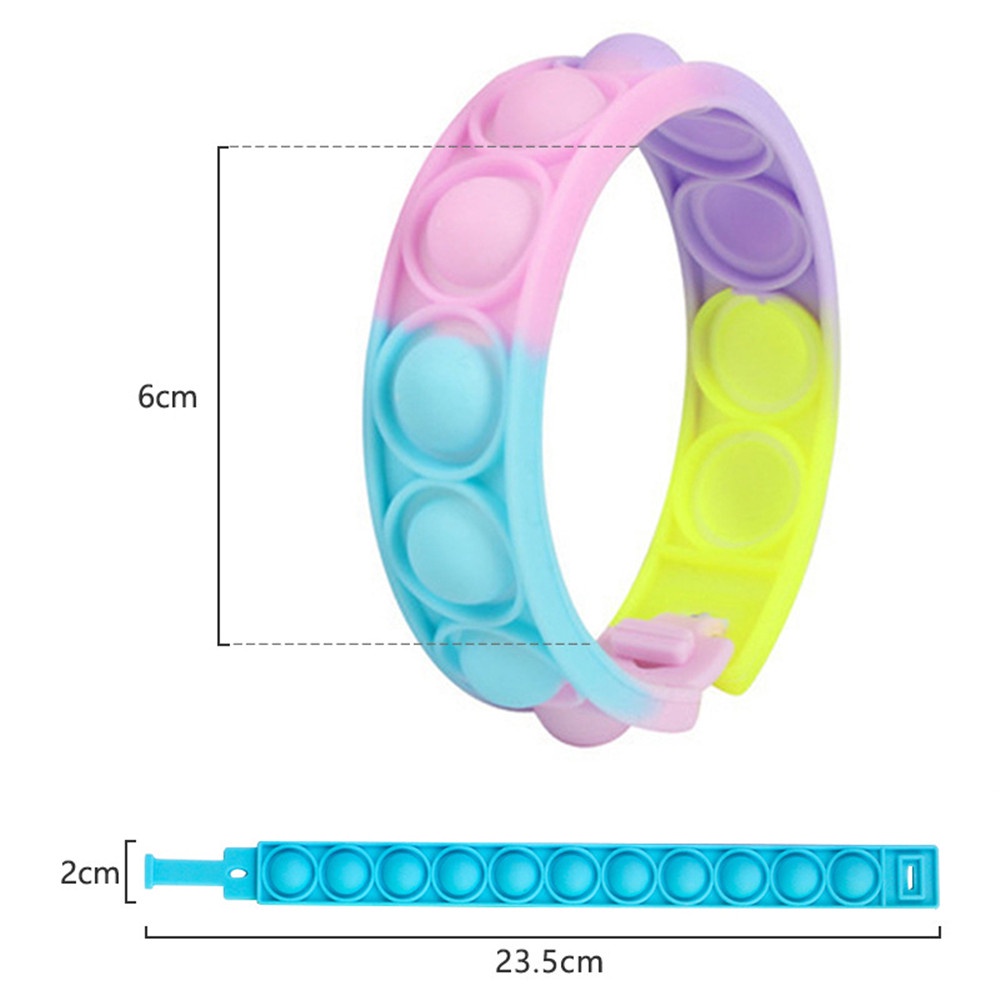 Vòng đeo tay đồ chơi nhấn bóng khí pop it silicone giải tỏa căng thẳng