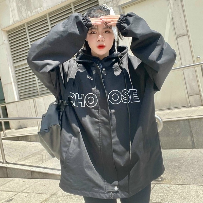 Áo Khoác Kaki Cổ Cao In Chữ Mẫu Mới KSS98