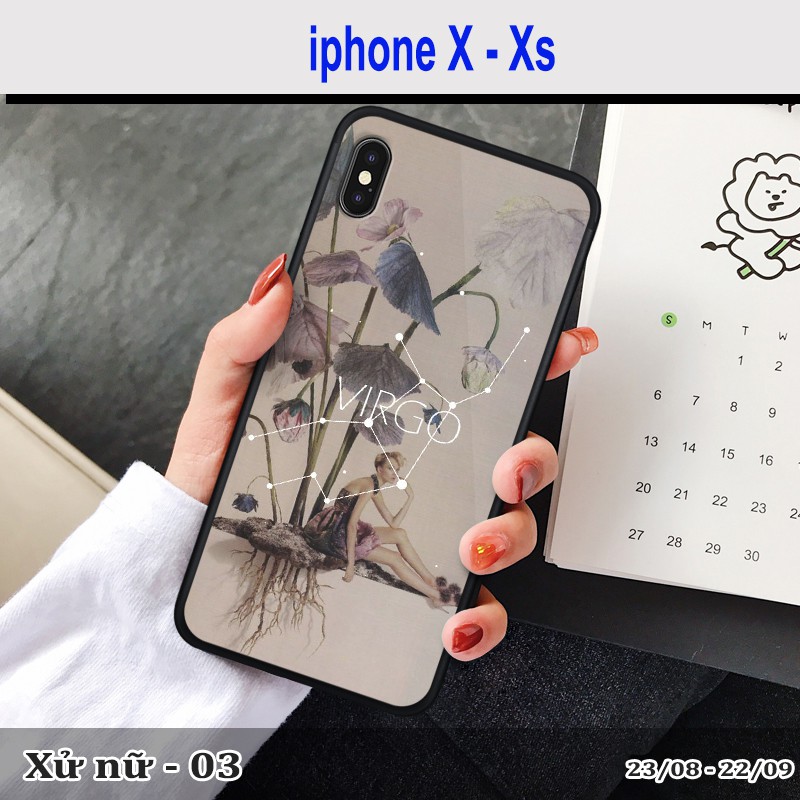 Ốp kính Iphone X/XS in cung hoàng đạo