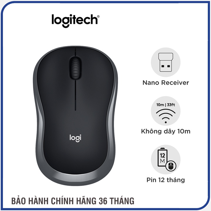Chuột không dây M185 | B175, thời trang, nhỏ gọn, chuyên dùng cho Laptop, máy vi tính - Bảo hành 1 đổi 1