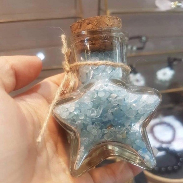 Hủ ngôi sao thuỷ tinh 50ml nắp gỗ