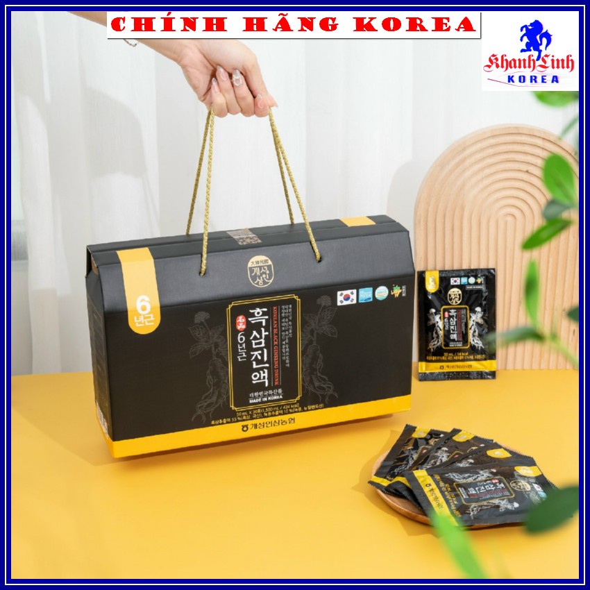 Nước hắc sâm hàn quốc chính hãng, xách 30 gói - Tăng thể lực, giảm stress, phòng ung thư - khanhlinh