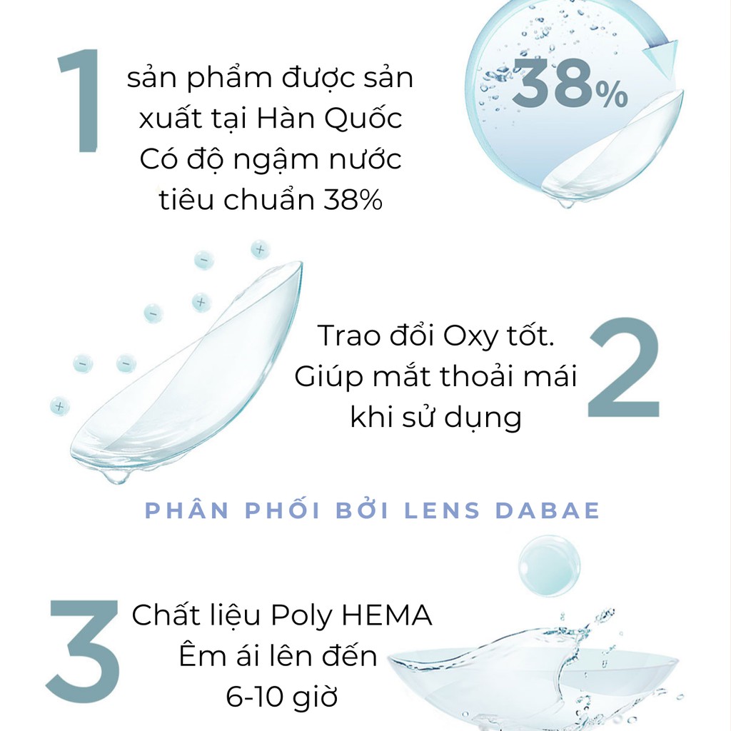 hãng IONE BOMBI COLLINE kính áp tròng  Hàn Quốc lensn nâu trong tự nhiên chát liệu hema có độ cận