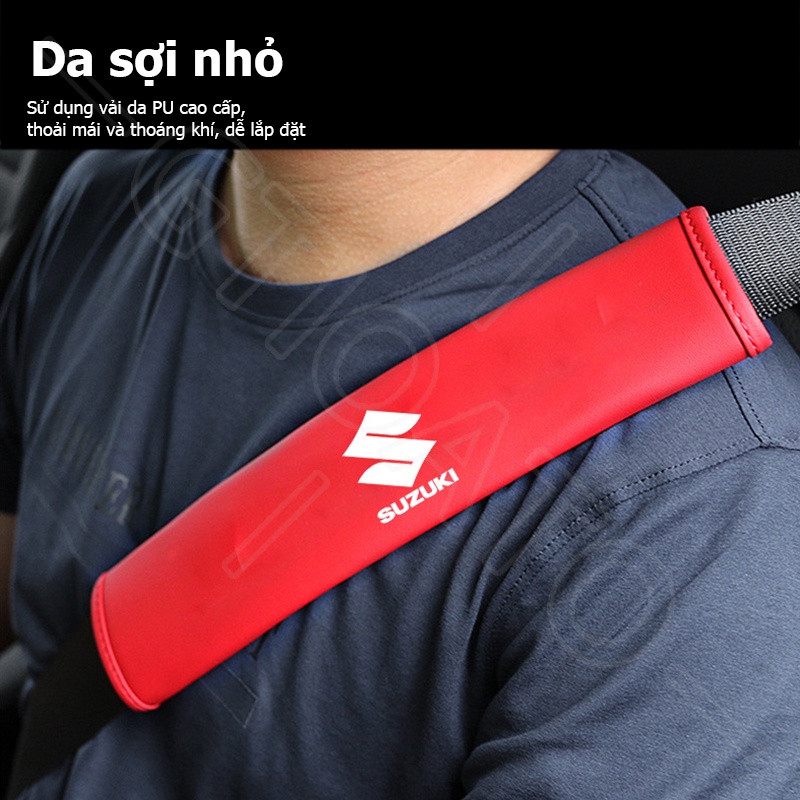 GTIOATO Da DâY Đai An ToàN Ô Tô CàI DâY An ToàN Ô Tô BọC DâY An ToàN Xe HơI Đệm Bọc Dây Đai An Toàn Xe Hơi Phụ KiệN Ô Tô Phụ KiệN Trang Trí Ô Tô Cho Suzuki XL7 Swift Ertiga Ciaz
